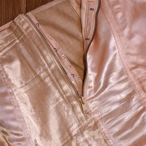 21P Vintage satin garter belts