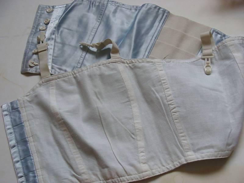 21P Vintage satin garter belts