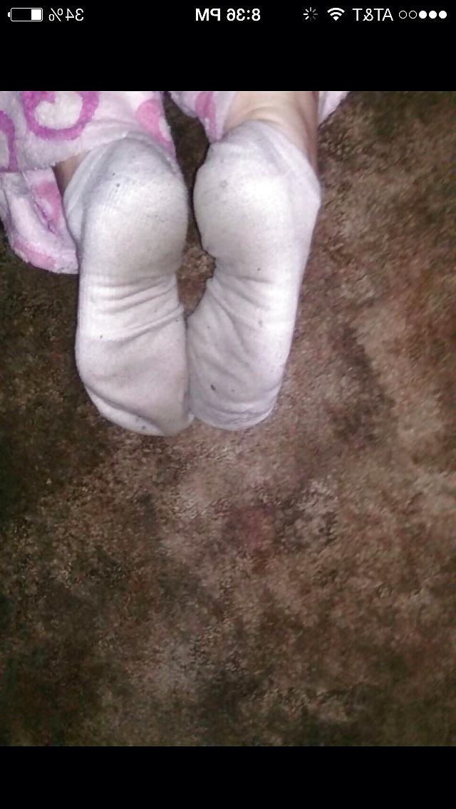 7P Trisha stinky white ankle socks