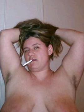 18P Sexy hairy wife smoking 