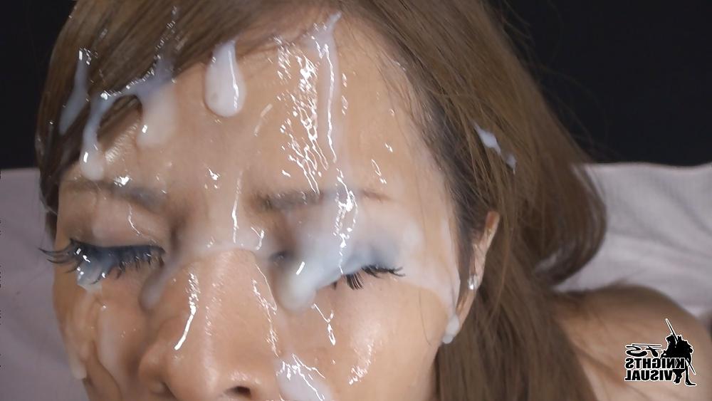 25P Messy Cum Facials and Cum Eating