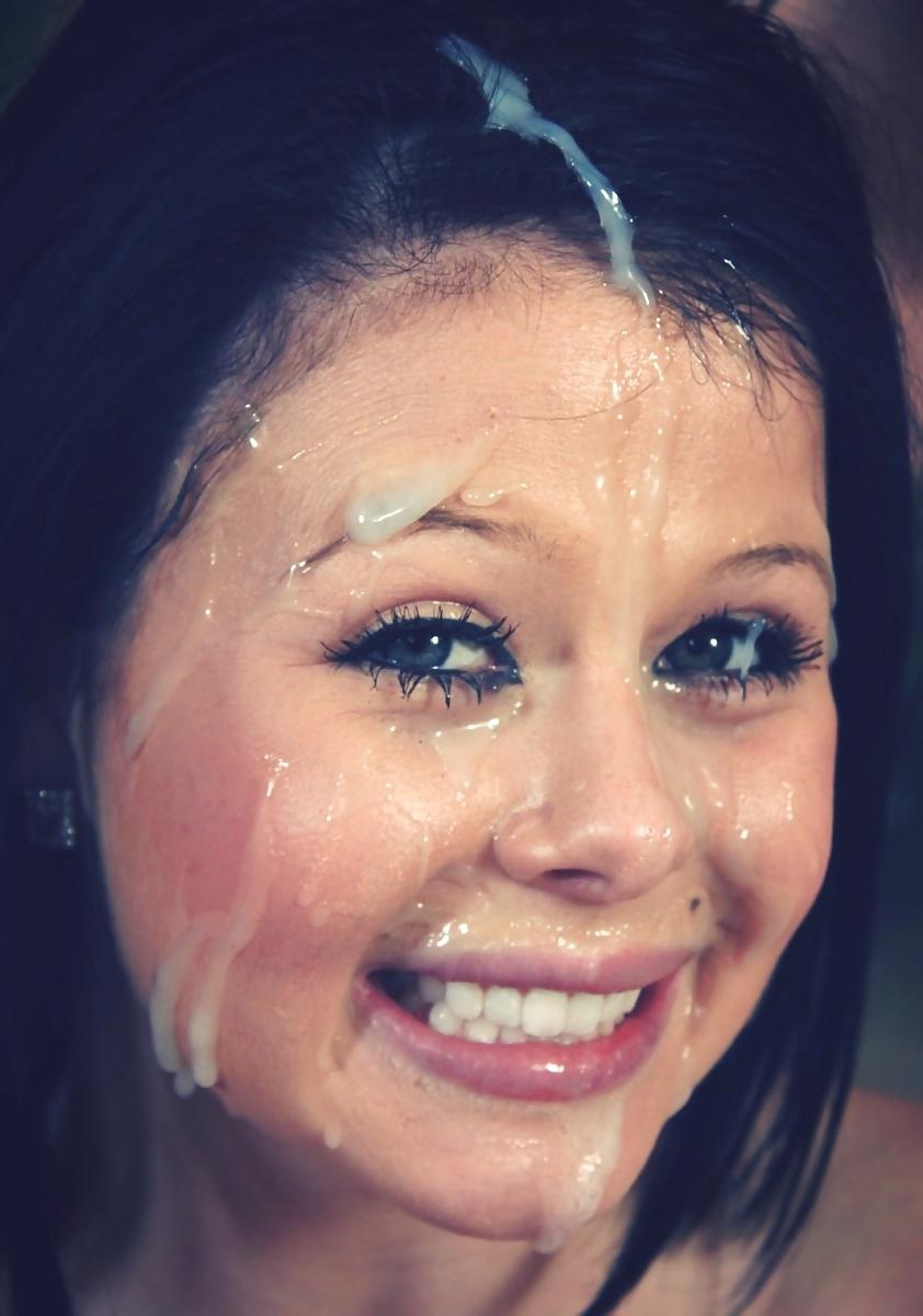 25P Messy Cum Facials and Cum Eating