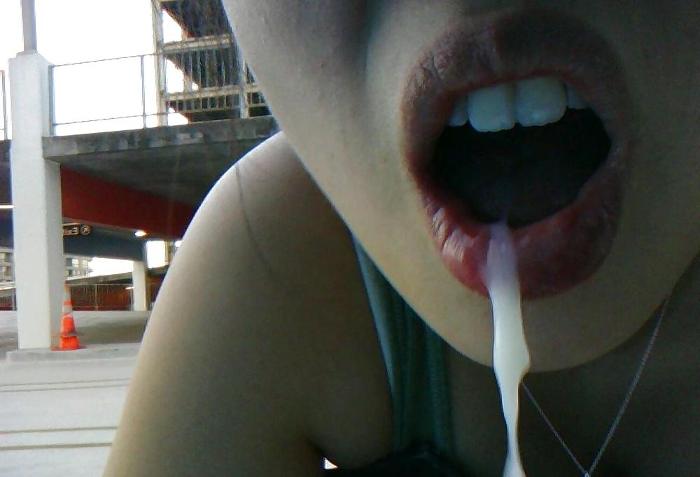25P Messy Cum Facials and Cum Eating