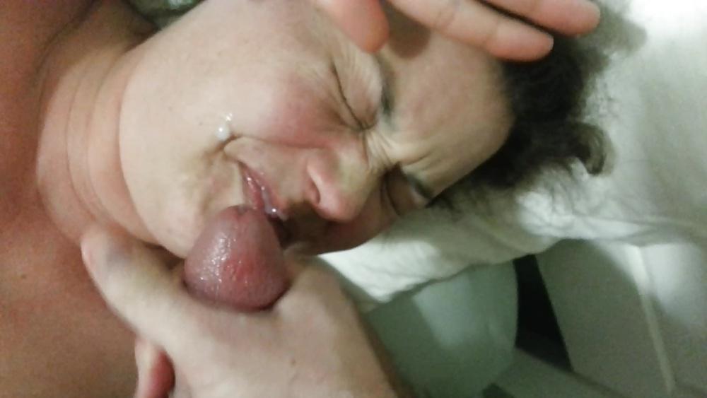 9P Amateur wife facial and cumshot on tits
