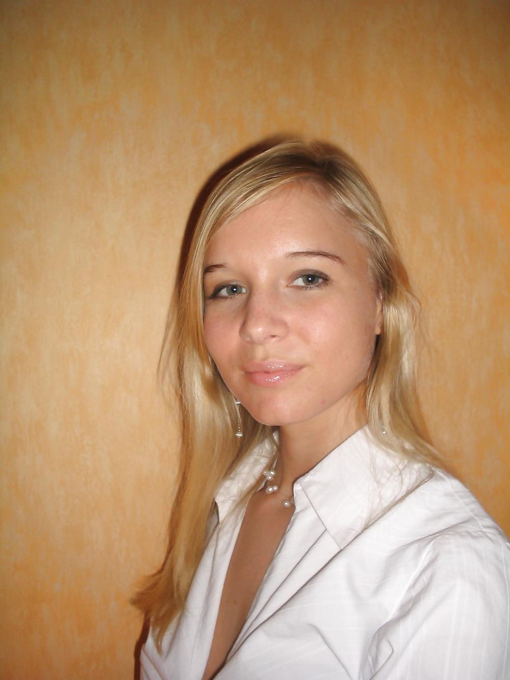 25P Sexy Blonde German Teen Poses In Lingerie