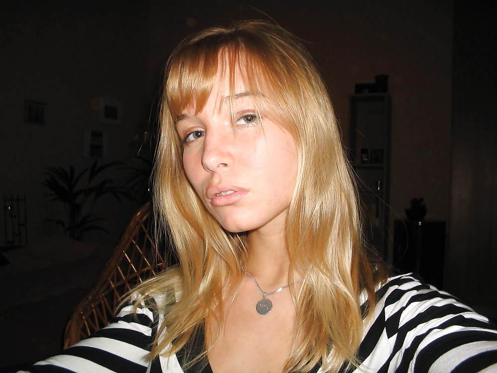 25P Sexy Blonde German Teen Poses In Lingerie