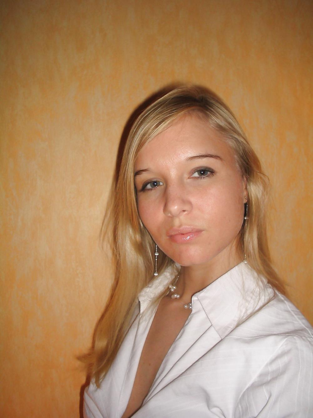 25P Sexy Blonde German Teen Poses In Lingerie