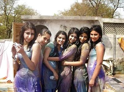 13P Sexy Indian girls playing Holi (100% real)