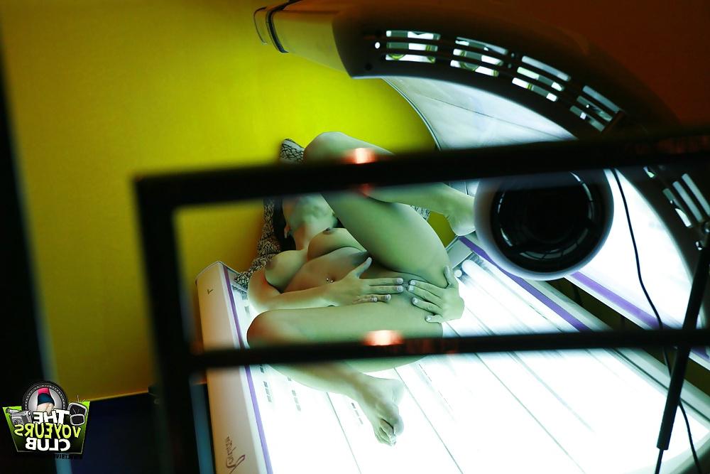 15P Caught in the act maturbating sunbed
