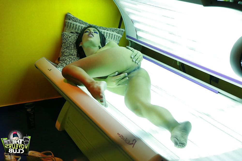 15P Caught in the act maturbating sunbed