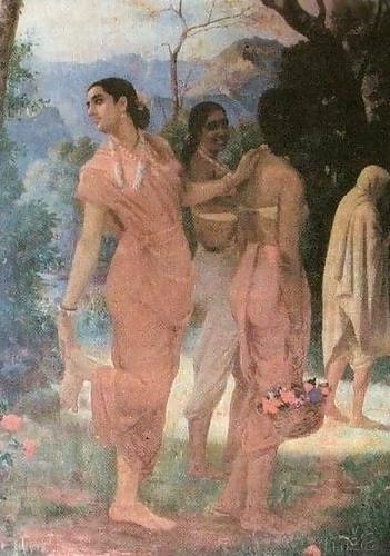 18P Indian Paintings: Rajasthani Women 01