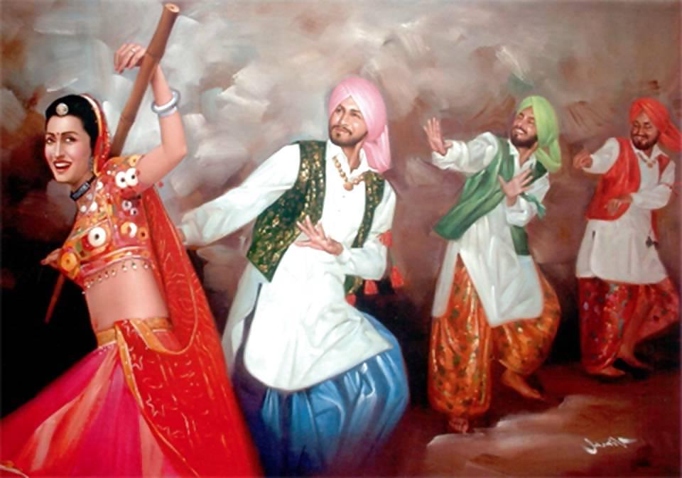 14P Indian Paintings: Punjabi Women 