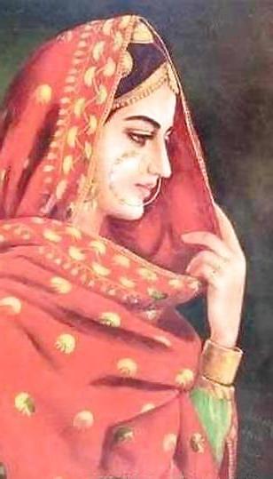 14P Indian Paintings: Punjabi Women 