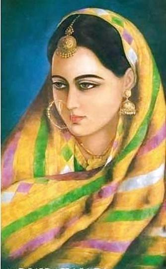 14P Indian Paintings: Punjabi Women 