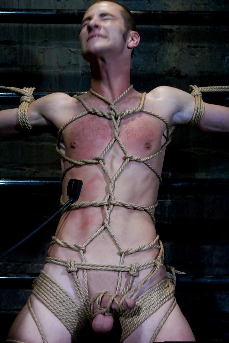 12P Gay in bondage with tied cocks 
