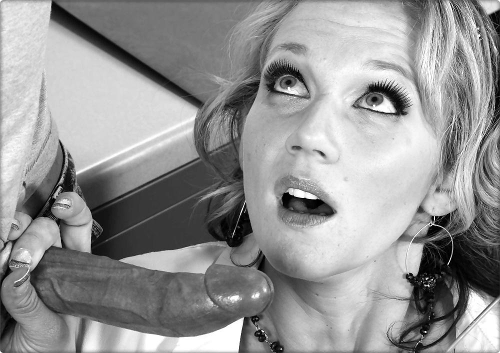 25P Milf Blowjobs in Black & White