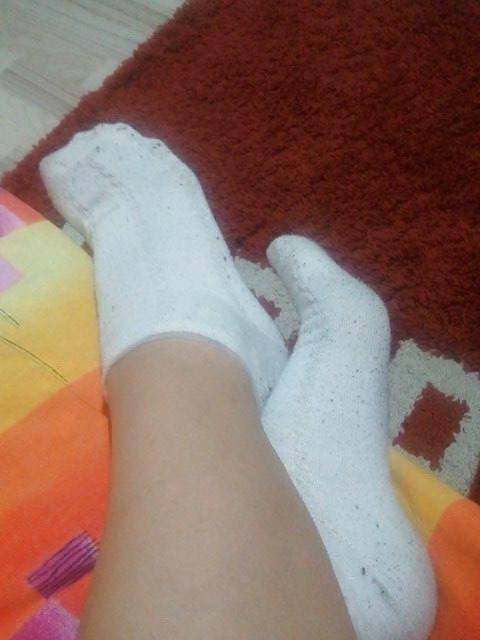 4P White socks ankle my girlfriend