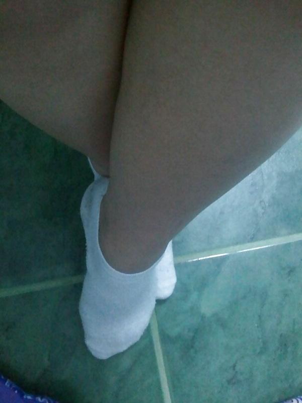 4P White socks ankle my girlfriend