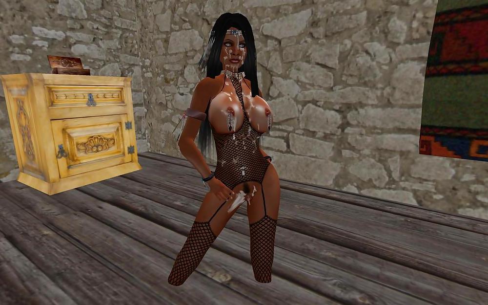 18P Wahleeah in Fishnetdress and full sperm 