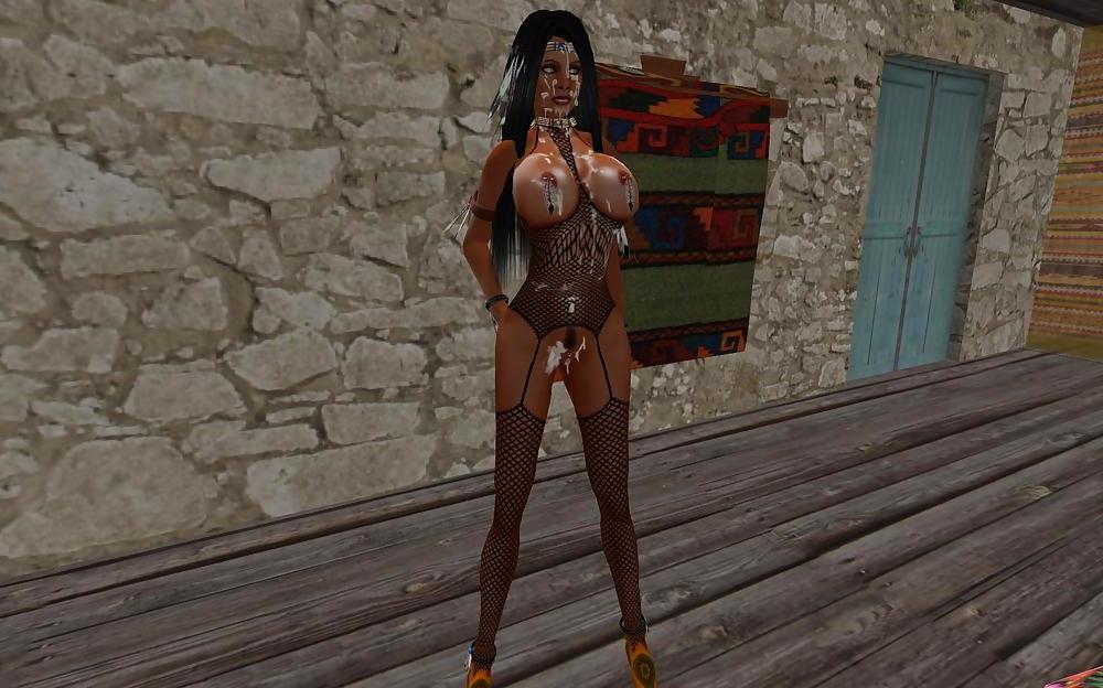 18P Wahleeah in Fishnetdress and full sperm 
