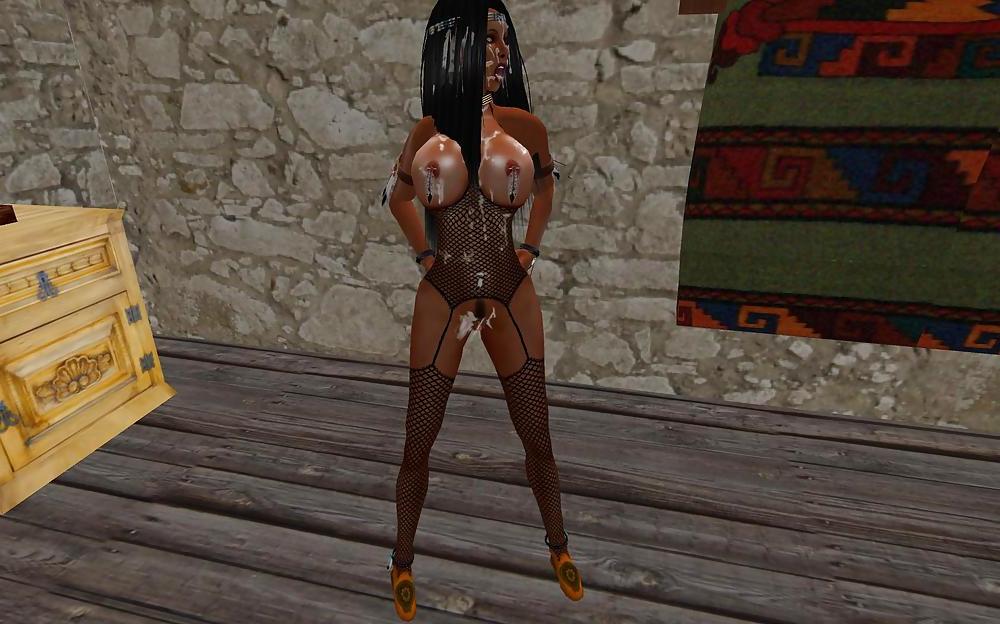 18P Wahleeah in Fishnetdress and full sperm 