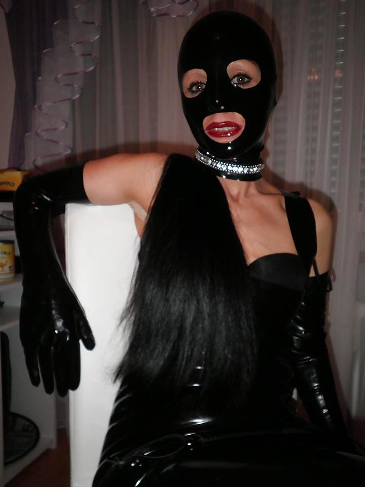 14P Latex gloves hood boots