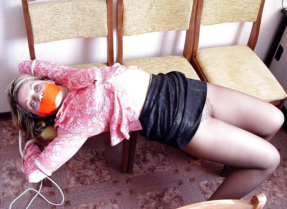 25P Babes in pantyhose all tied up 2.