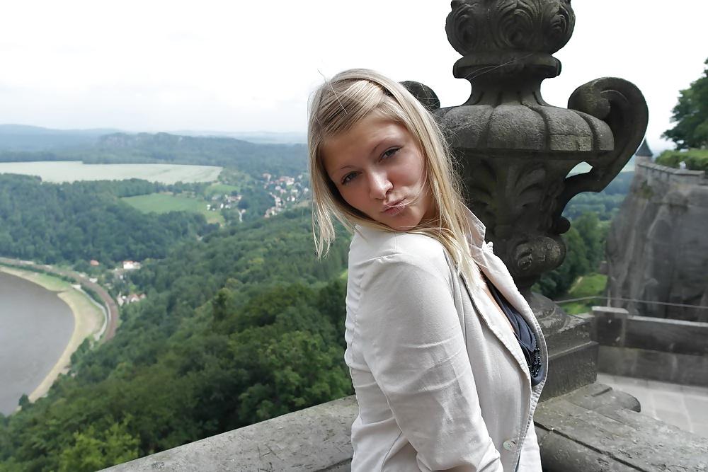 25P Busty CZECH Teen  Andrea shows her big tits