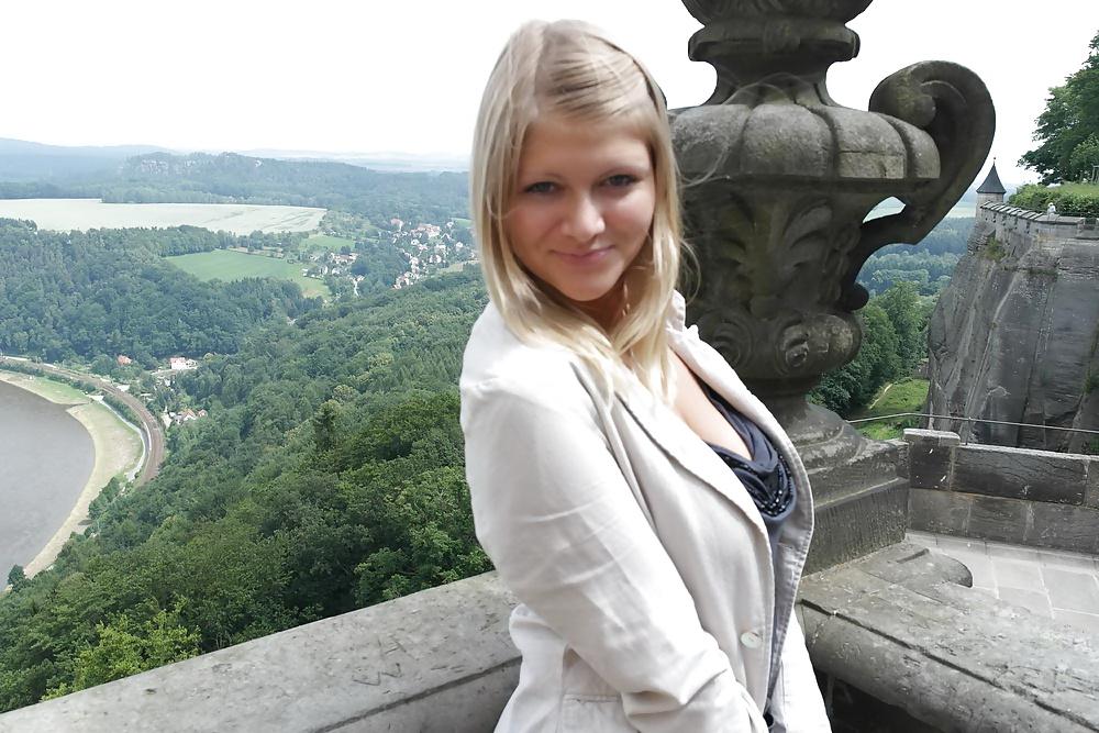 25P Busty CZECH Teen  Andrea shows her big tits