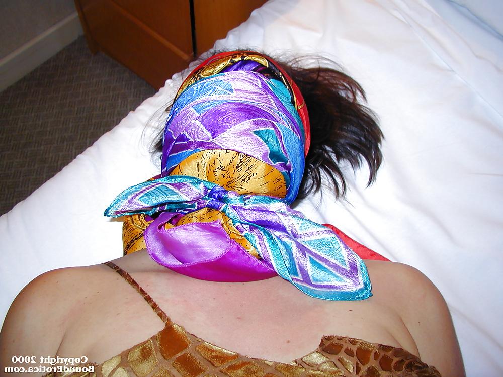 25P Silk scarf bondage and more