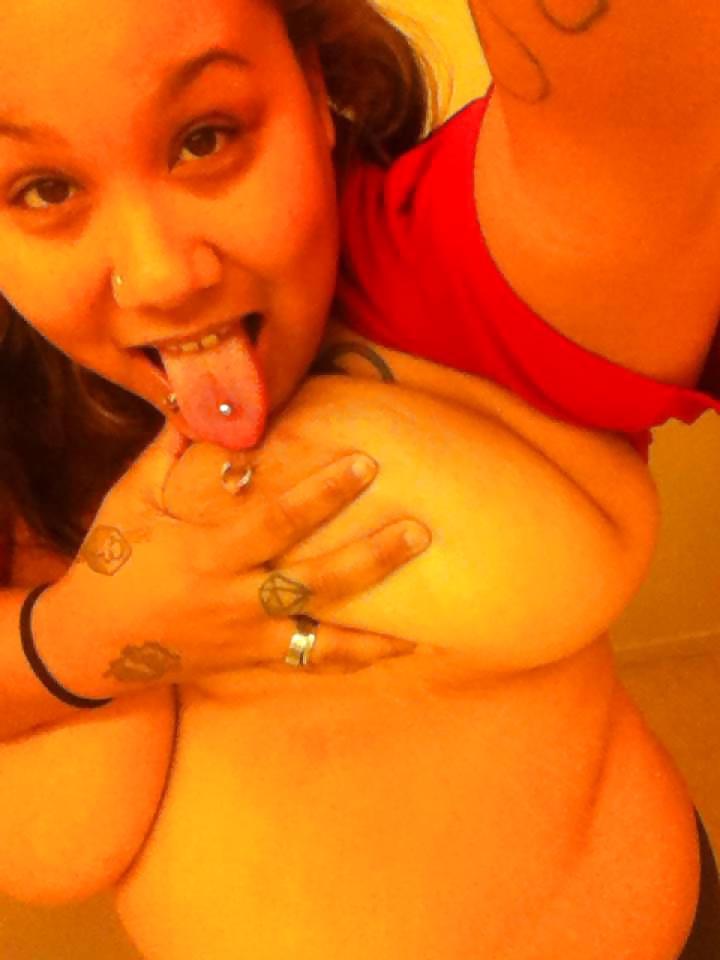 19P Big boob California girl with nipples piercings
