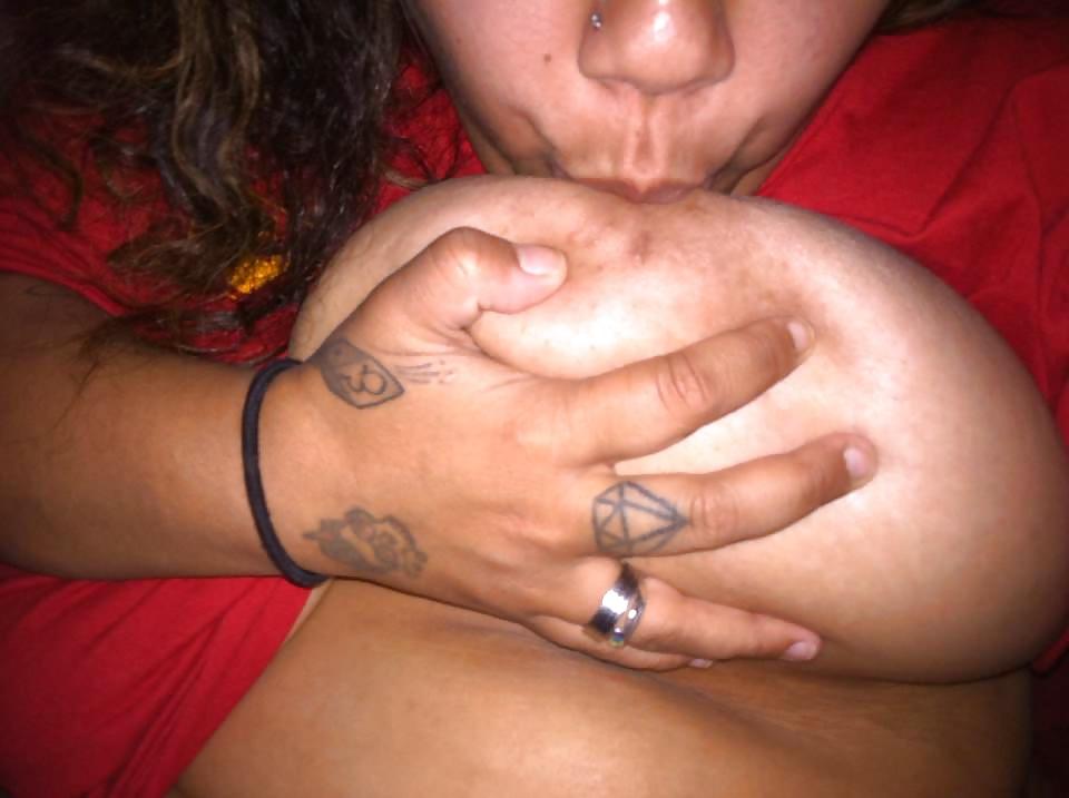 19P Big boob California girl with nipples piercings