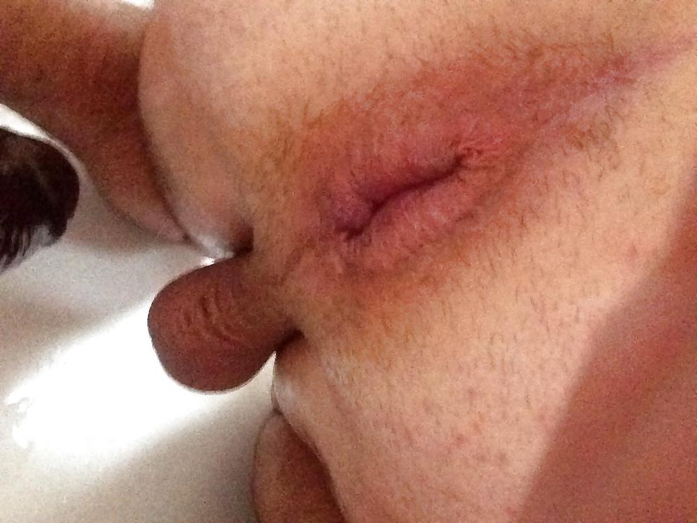 6P My big black dildo my ass hole