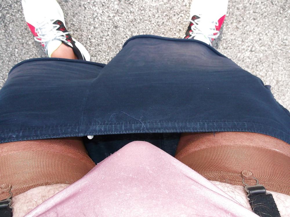 11P Stockings and garter belt under my 5K  running gear