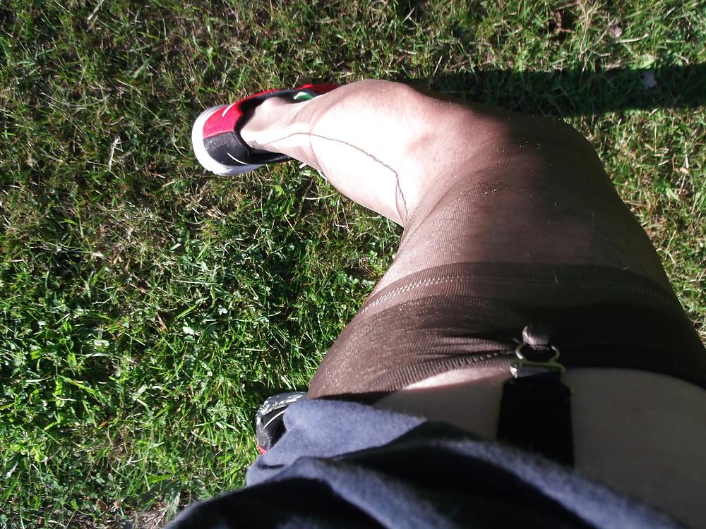 11P Stockings and garter belt under my 5K  running gear
