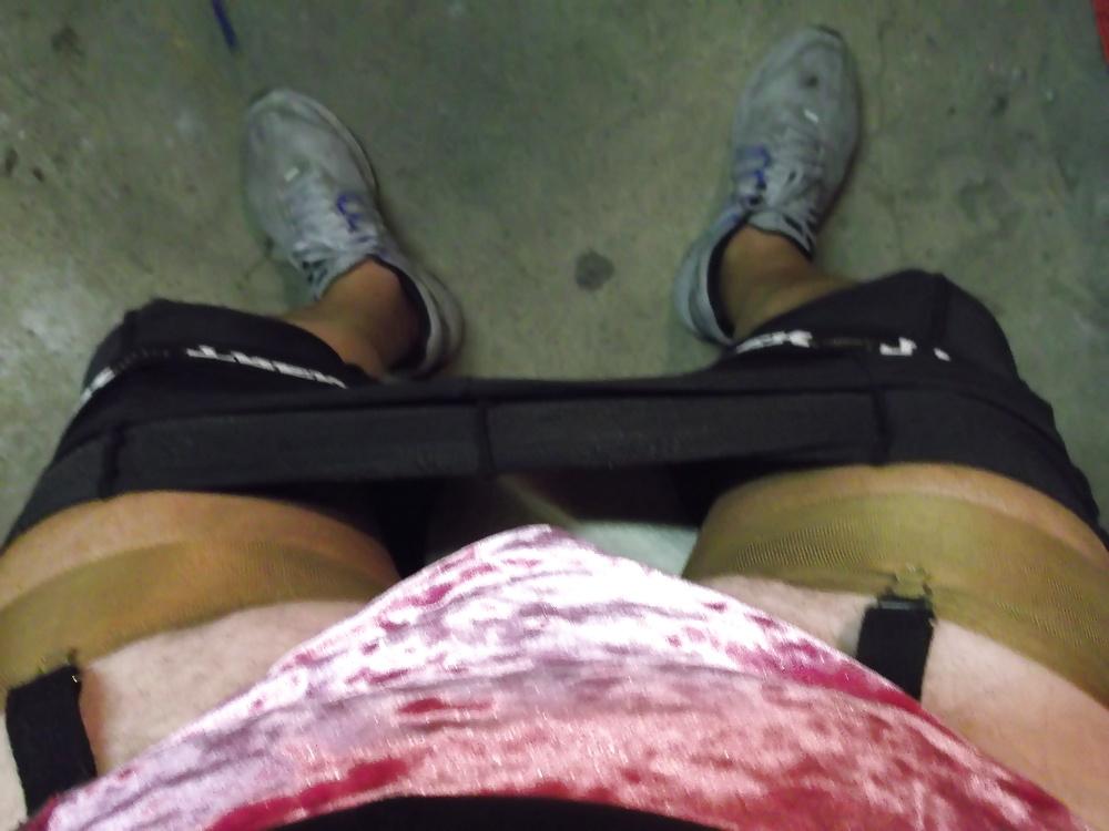 11P Stockings and garter belt under my 5K  running gear