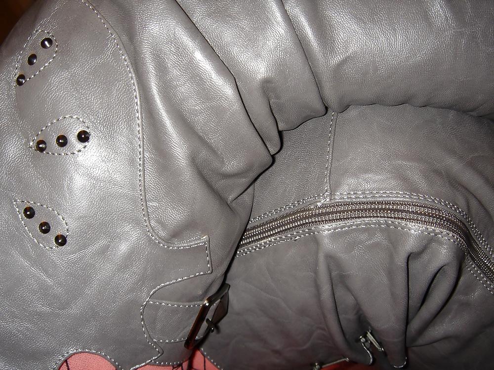 13P Nadine CD gray and black tigh high boots