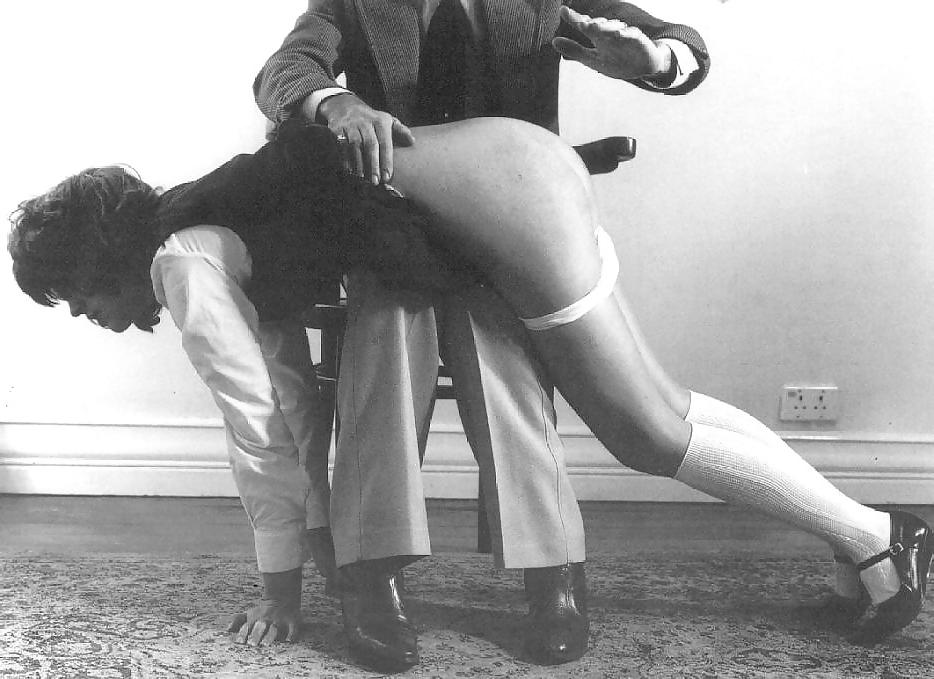 25P Spanked in white panties picture album 1.