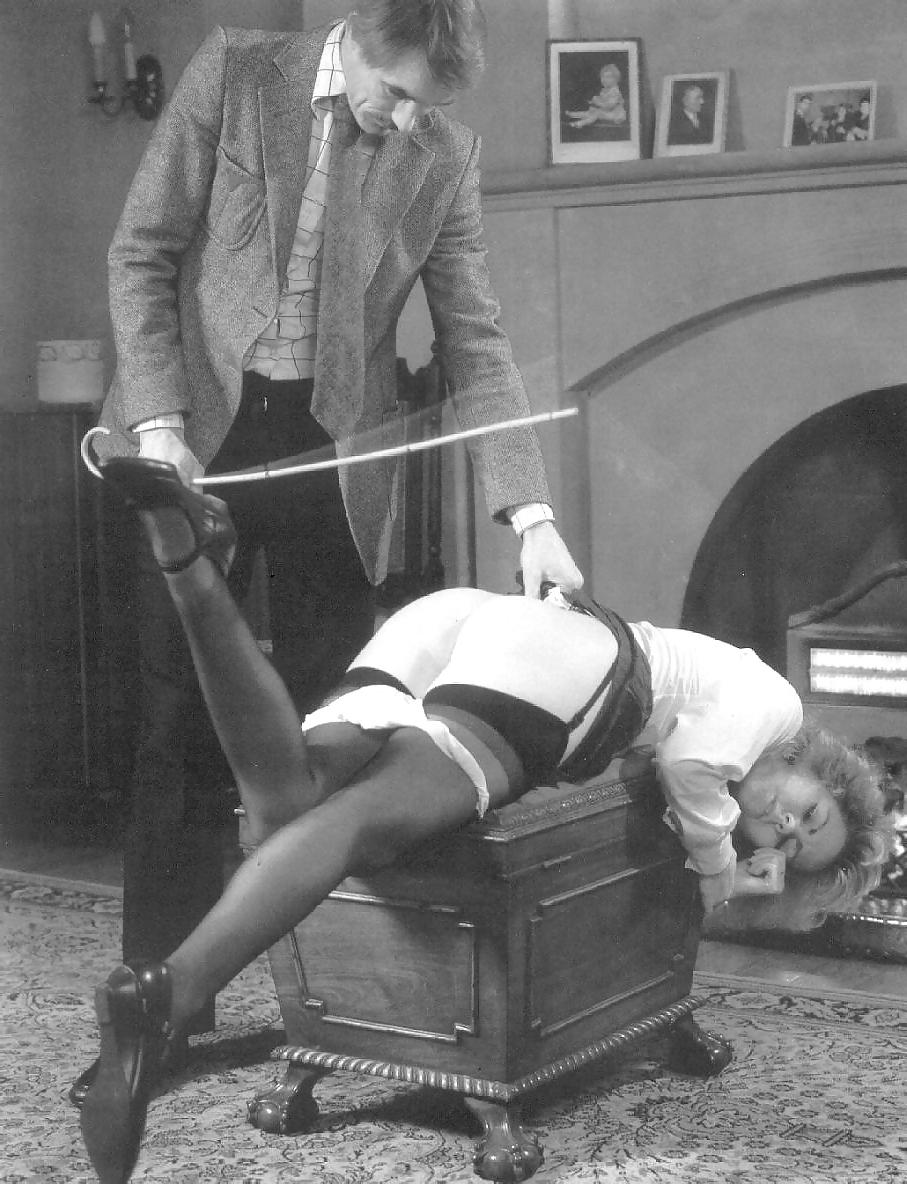 25P Spanked in white panties picture album 1.
