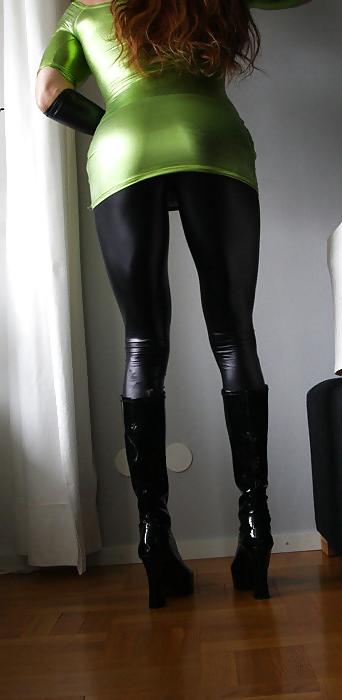 13P Max tight sissy slut          latex and boots