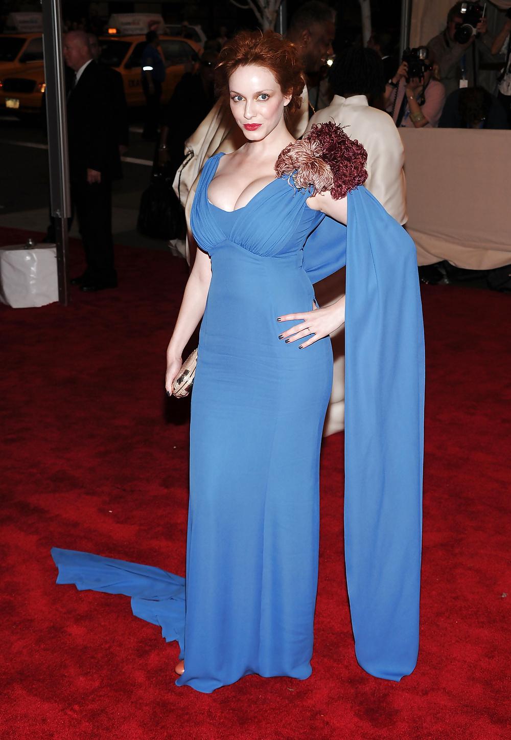 25P Christina Hendricks - Big Boobs Redhead