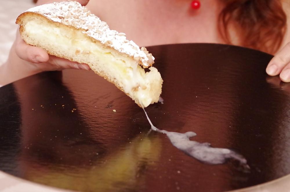 22P SLUT EATING CUM FOOD 6