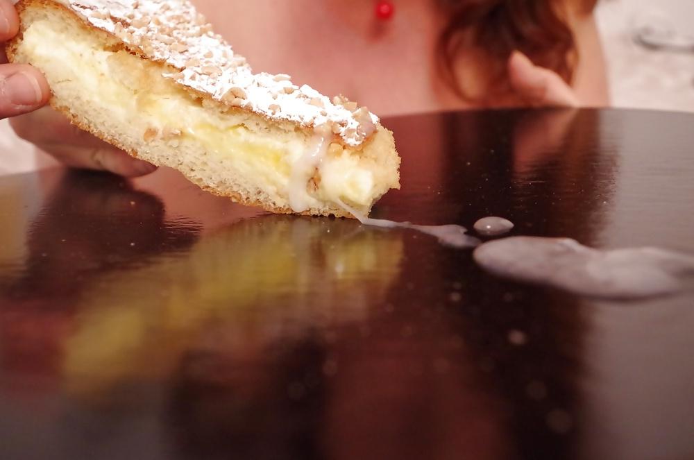 22P SLUT EATING CUM FOOD 6