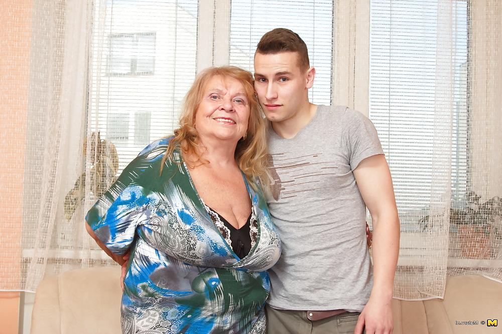 25P Granny with very BIG boobs fucked by toy boy 2