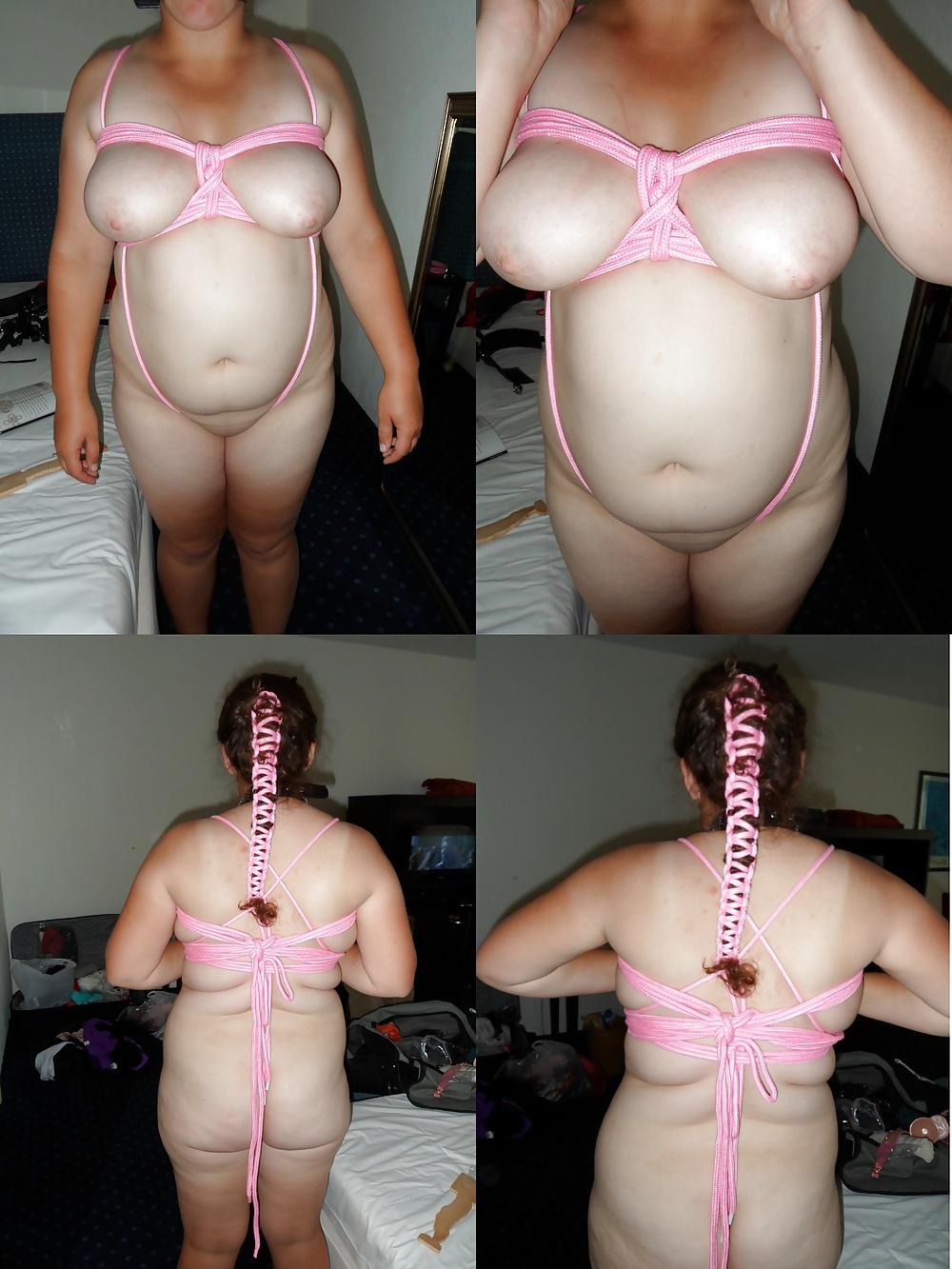 25P Kinky rope bondage hard cock and wet pussy