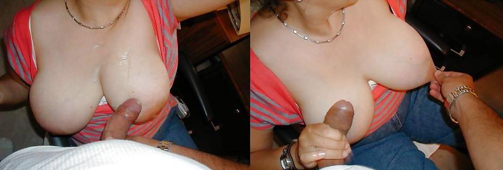 22P Cum on big boobs
