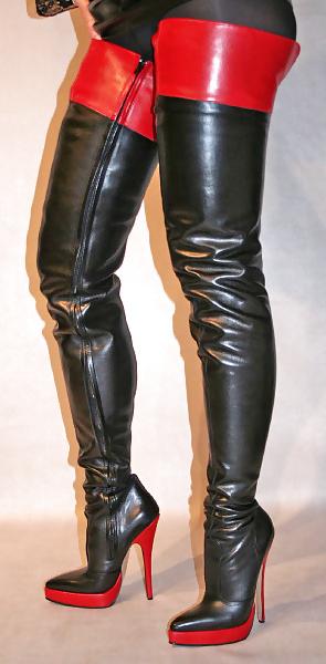 23P Leather High Heels And Boots 2