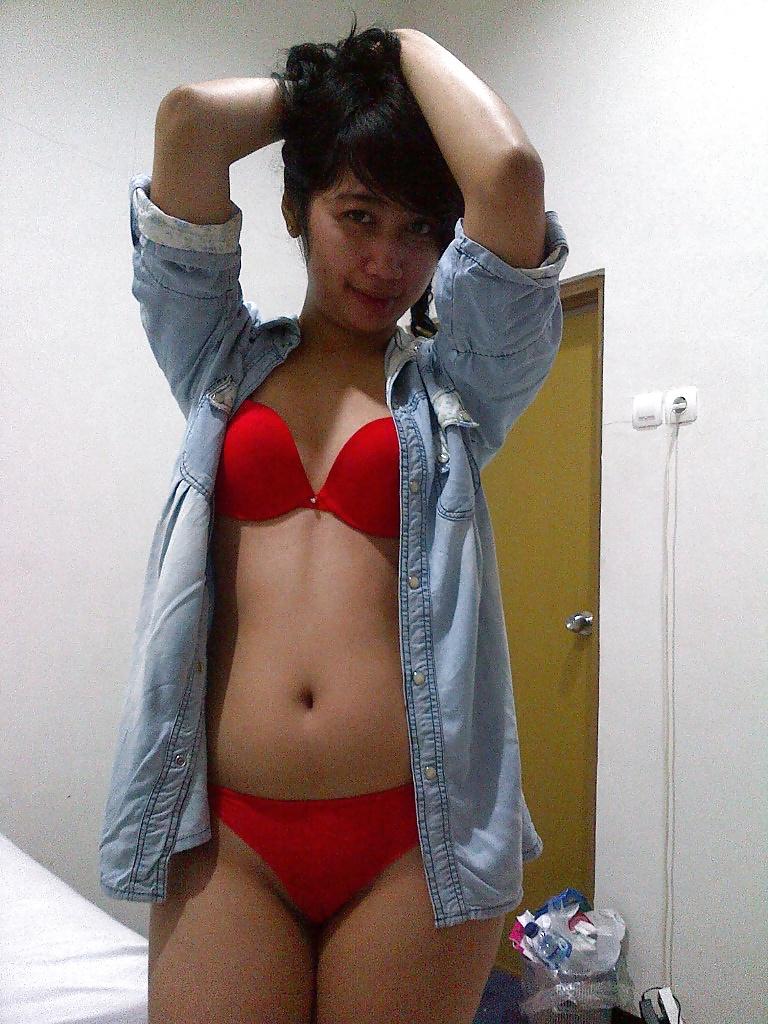 16P Angel Lee in Red Surabaya Indonesian  