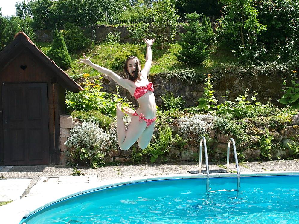 23P Bikini teens in the garden 2
