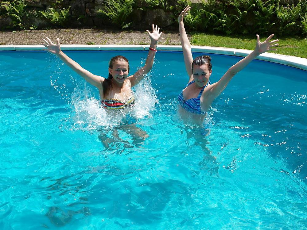 23P Bikini teens in the garden 2
